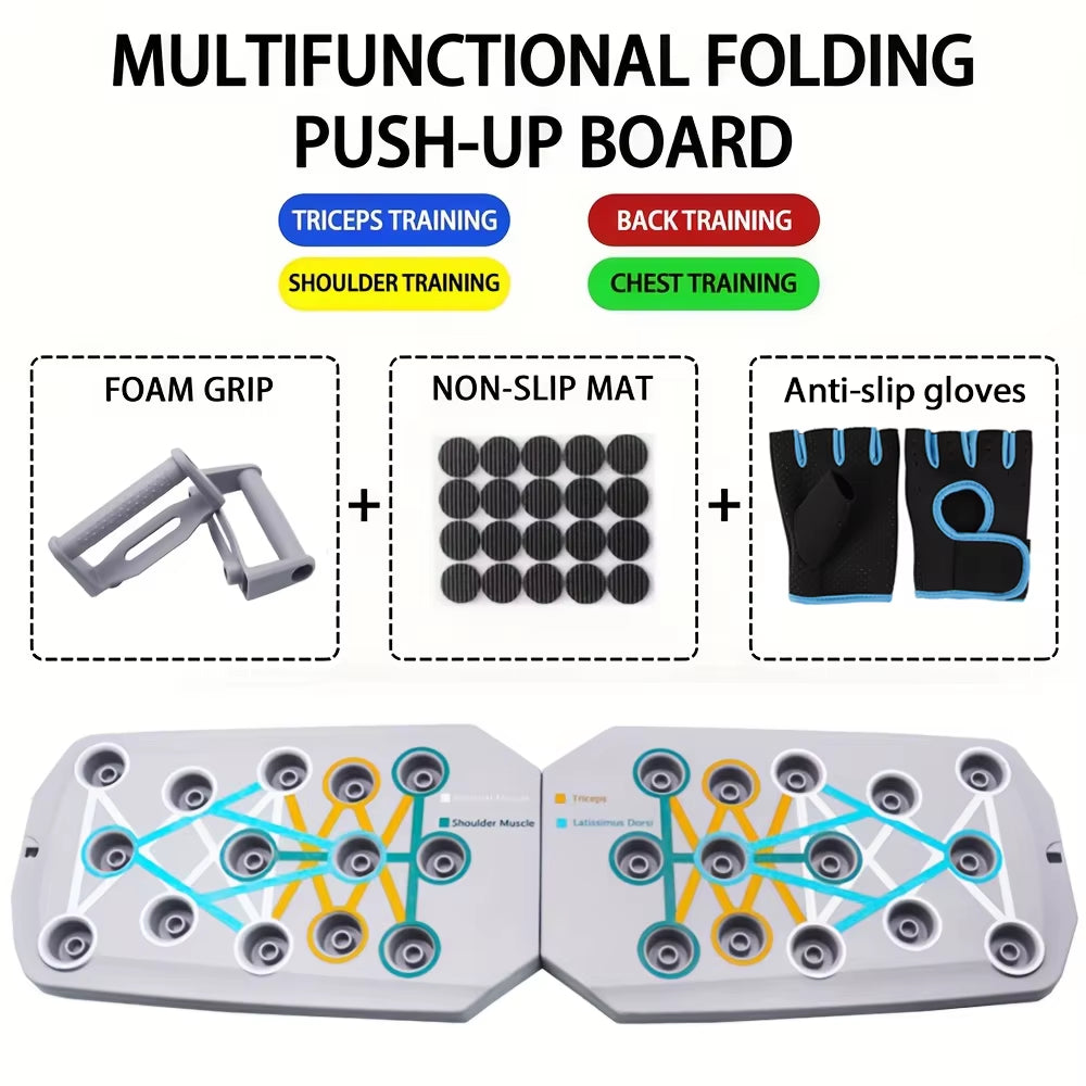 Transform Your Workout with the Portable Push-Up Board Set - Multifunctional Fitness Equipment for Strength Training