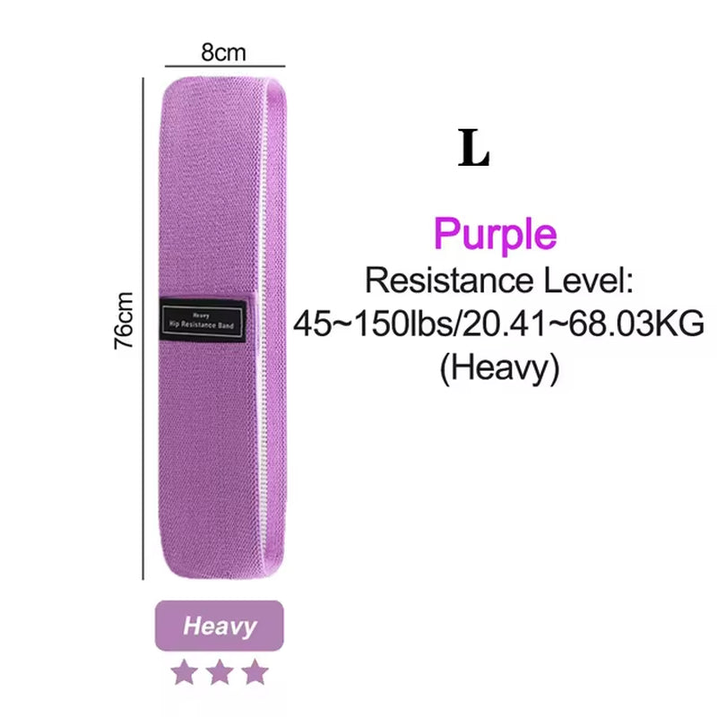 Professional Fitness Resistance Band for Buttocks Enhancement - Elastic Cloth Rubber Expander for Home Workouts