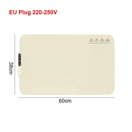 Electric Heating Plate Food Warmer Mat - Silicone Foldable Dining Table Heater for Fast Warming of Food and Beverages