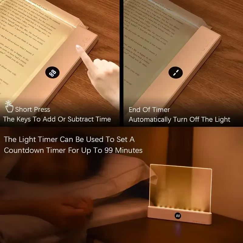 Illuminate Your Reading Experience with the LED Flat Panel Night Vision Book Light - Perfect for Students and Avid Readers!