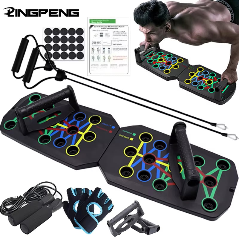 Transform Your Workout with the Portable Push-Up Board Set - Multifunctional Fitness Equipment for Strength Training