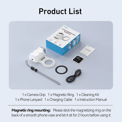 Elevate Your Photography with the TELESIN Magnetic Phone Camera Hand Grip - Remote Control for iPhone, HUAWEI, and SAMSUNG