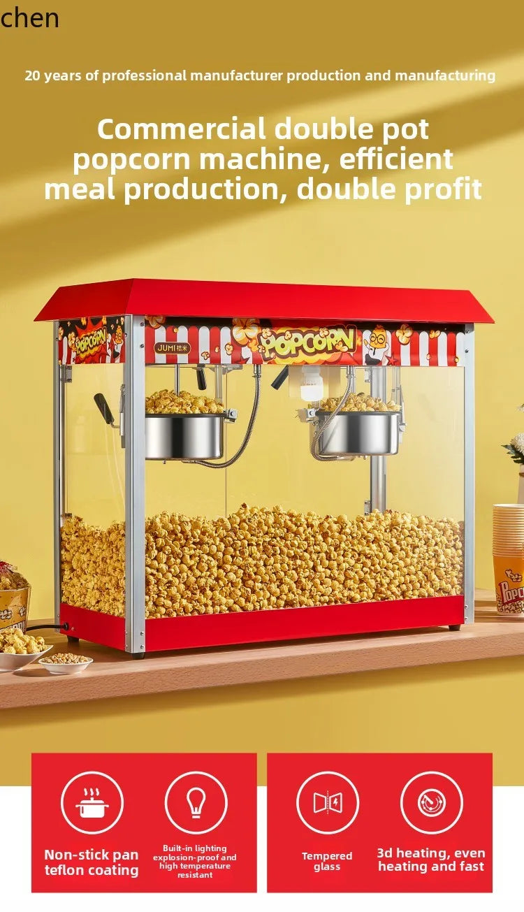 LXC Commercial Automatic Electric Popcorn Machine for Corn Puffing