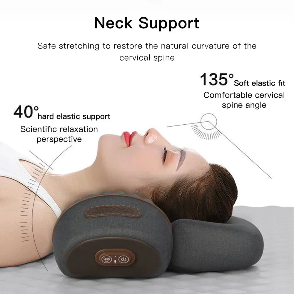 Revolutionary Cervical Memory Foam Pillow with Electric Massage and Hot Compress for Ultimate Neck Support and Relaxation