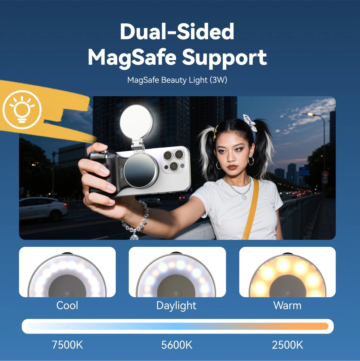 Elevate Your Photography with the TELESIN Magnetic Phone Camera Hand Grip - Remote Control for iPhone, HUAWEI, and SAMSUNG