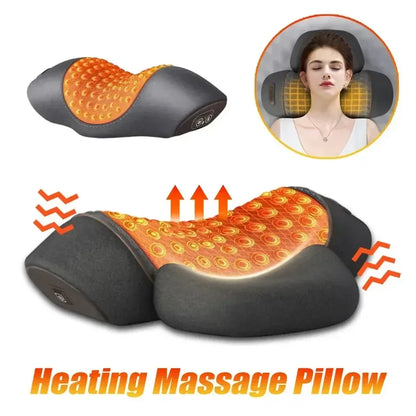 Revolutionary Cervical Memory Foam Pillow with Electric Massage and Hot Compress for Ultimate Neck Support and Relaxation