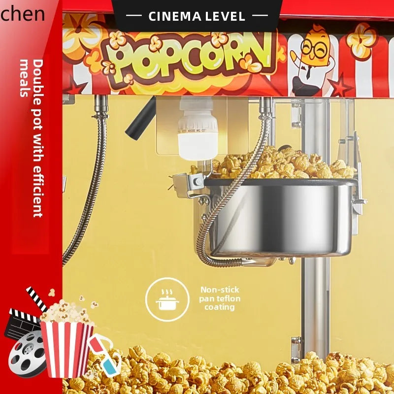 LXC Commercial Automatic Electric Popcorn Machine for Corn Puffing