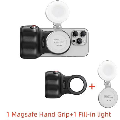 Elevate Your Photography with the TELESIN Magnetic Phone Camera Hand Grip - Remote Control for iPhone, HUAWEI, and SAMSUNG