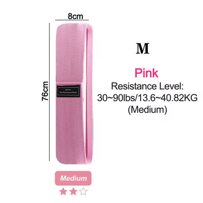 Professional Fitness Resistance Band for Buttocks Enhancement - Elastic Cloth Rubber Expander for Home Workouts