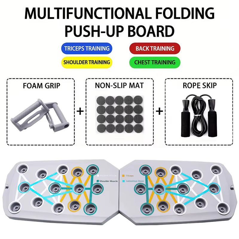 Transform Your Workout with the Portable Push-Up Board Set - Multifunctional Fitness Equipment for Strength Training